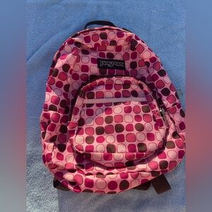 Jansport Pink Multi-Dot Pattern Backpack